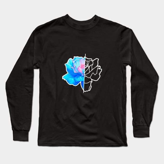 Blue Rose Long Sleeve T-Shirt by Andrew Williams